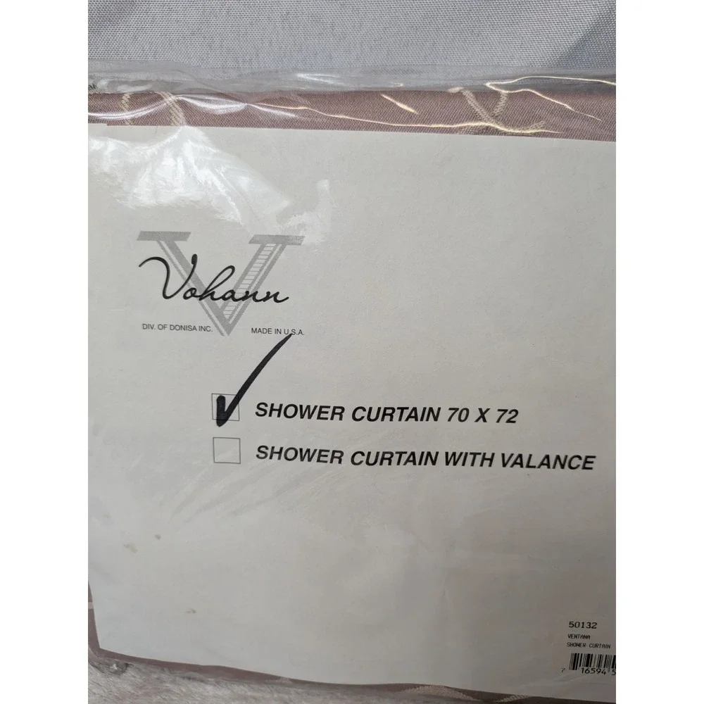 Vohann Ventana Shower Curtain Mauve Pink Taupe Floral Coquette Aesthetic 70x72 N